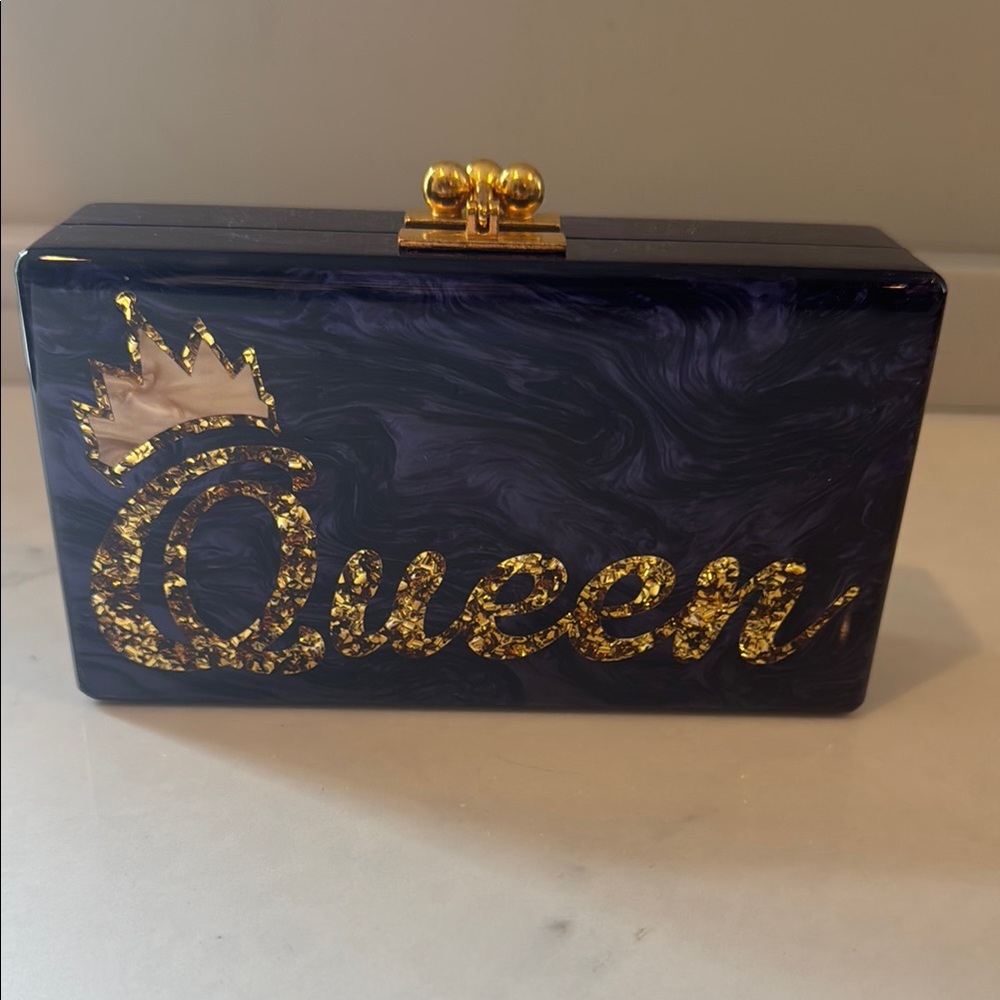 Edie Parker Jean Queen Marbled Box Clutch